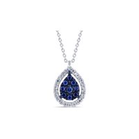 Collana Bliss Donna BL CARESSE in Oro bianco Zaffiro 0.14 Ct 20109714 - 20109714
